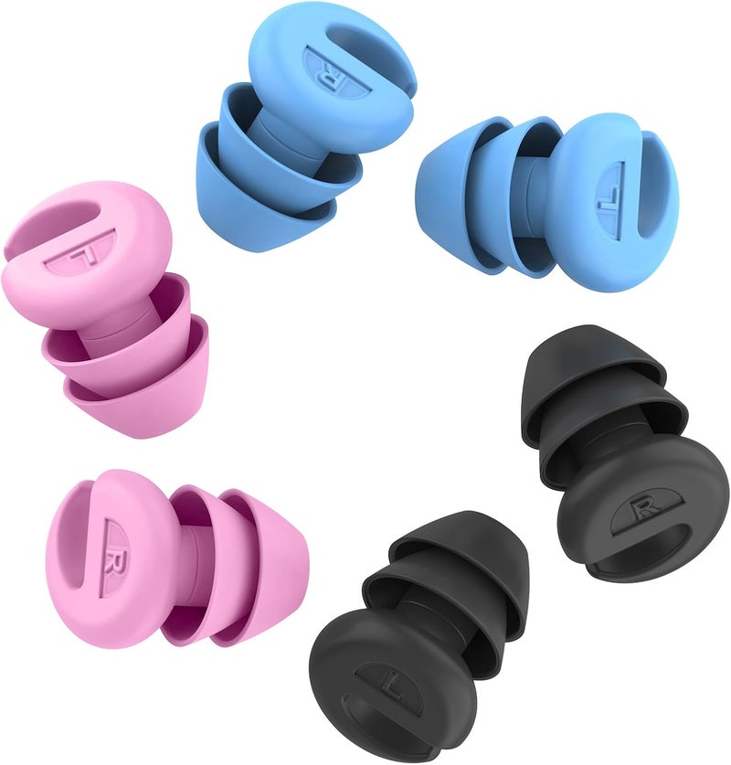 DOUTINGHAO Ear Plugs for Sleeping Noise Cancelling, 38dB Noise Reduction Earplugs, Silicone Reusable Hearing Protection Ear Plug, Waterproof Earplug Suitable for Sleeping, Study, Travel, Concerts (3Pairs) - Image 1